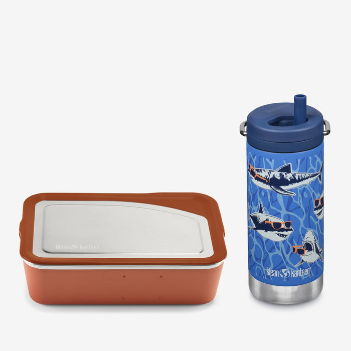 Kid's Lunch Box and Water Bottle Set - Streamlined Active Essential