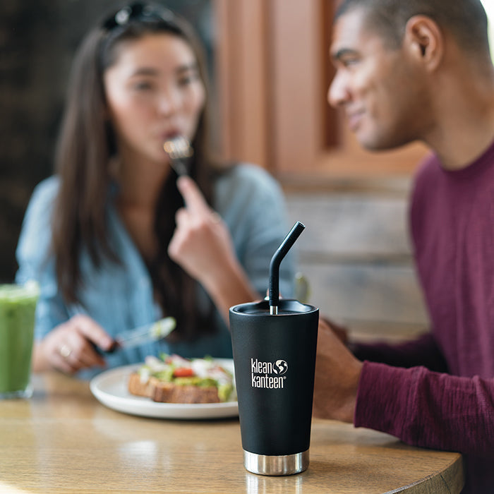 Straw 2-Pack with Brush - Black - Streamlined Active Essential